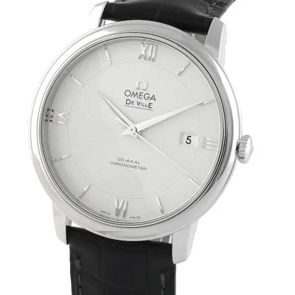 Omega De Ville Men Automatic Silver Leather Watch O42413402002001 - view 5