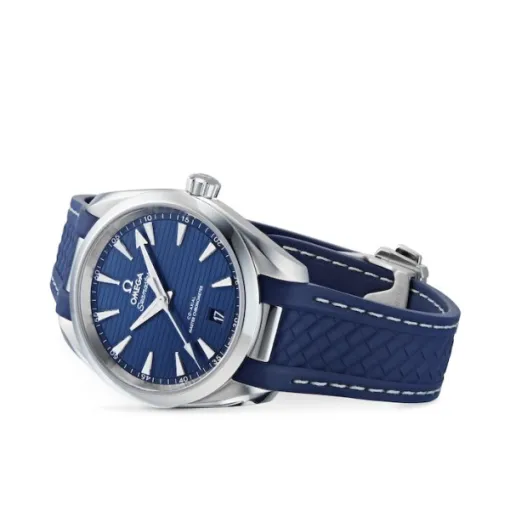 Omega Seamaster Aqua Terra Men Automatic Blue Rubber Watch O22012382003001 - view 3