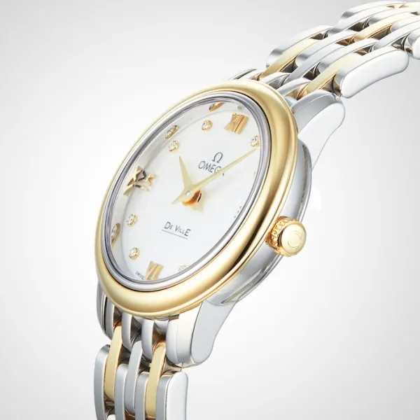 Omega De Ville Women Quartz Mother of Pearl 18ct Yellow Gold Watch O42420246055001 - view 7