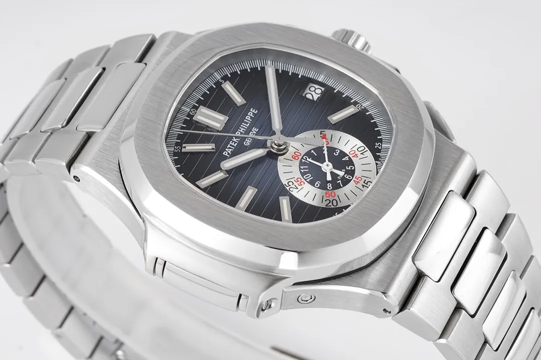 Patek Philippe 5980 Silver Chronograph Watch - view 6