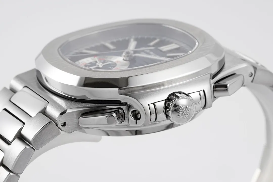 Patek Philippe 5980 Silver Chronograph Watch - view 7