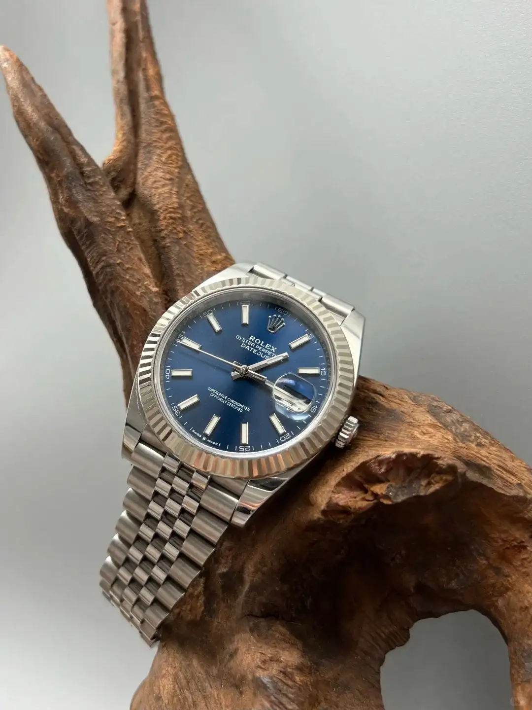 Rolex Datejust 41 White Gold/Steel Blue Dial Fluted Bezel 126334 (Jubilee) - view 5