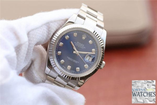 ROLEX DATEJUST BLUE DIAL STAINLESS STEEL 41MM SWISS REPLICA m126334.0015 - view 3