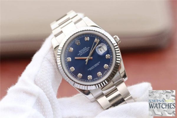 ROLEX DATEJUST BLUE DIAL STAINLESS STEEL 41MM SWISS REPLICA m126334.0015 - view 4