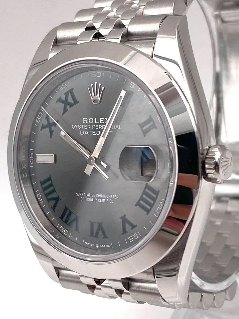 Superclone Rolex Datejust 41mm Rhodium Dial 126300  Wimbledon  Jubilee - view 6