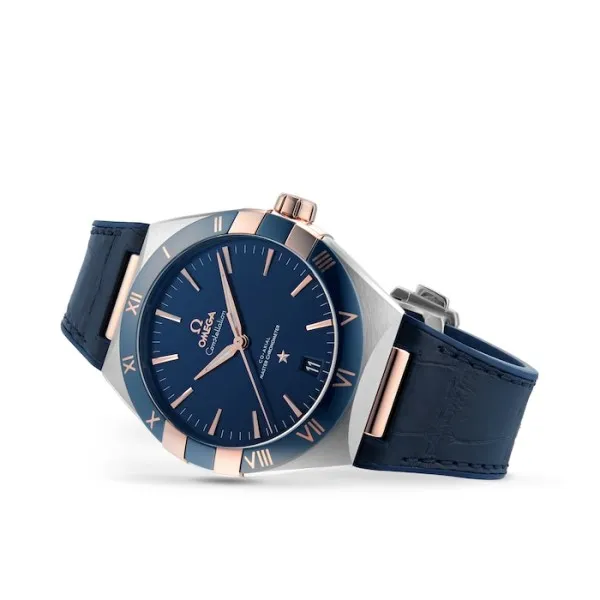 Omega Constellation Men Automatic Blue Leather Watch O13123412103001 - view 4