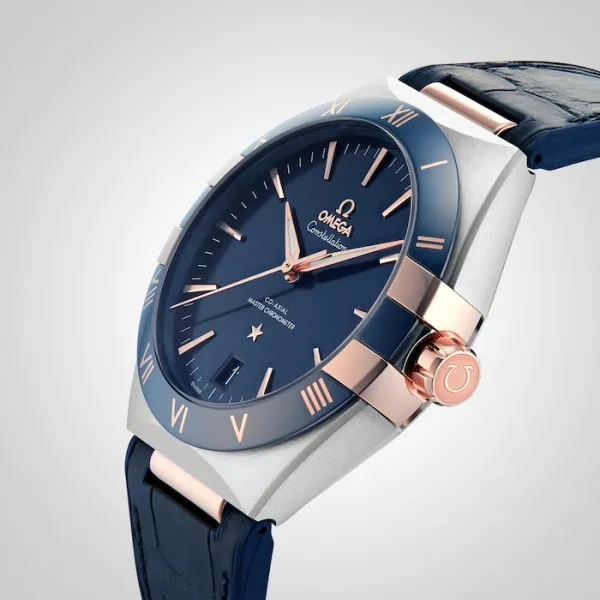 Omega Constellation Men Automatic Blue Leather Watch O13123412103001 - view 7