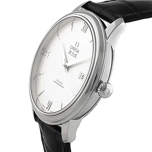Omega De Ville Men Automatic Silver Leather Watch O42413402002001 - view 4