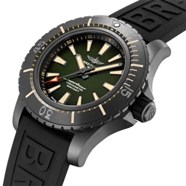 Breitling Superocean Men Automatic Green Rubber Watch V17369241L1S1 - view 3