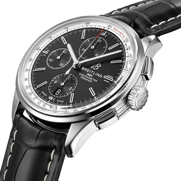 Breitling Premier Men Automatic Black Crocodile Watch A13315351B1P1 - view 3