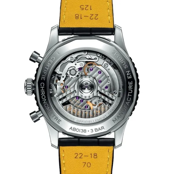 Breitling Navitimer Men Automatic Silver Alligator Watch AB0138241G1P1 - view 5