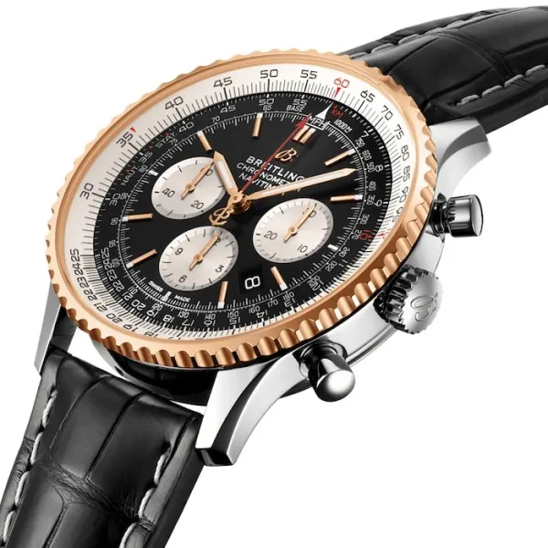 Breitling Navitimer Men Automatic Black Leather Watch UB0127211B1P2 - view 3