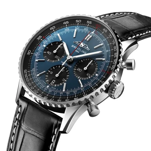 Breitling Navitimer Men Automatic Blue Alligator Watch AB0139241C1P1 - view 3