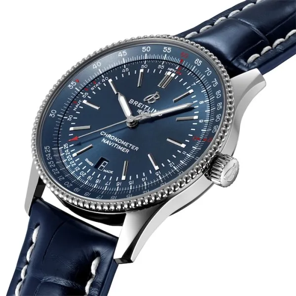 Breitling Navitimer Men Automatic Blue Alligator Watch A17326161C1P3 - view 3