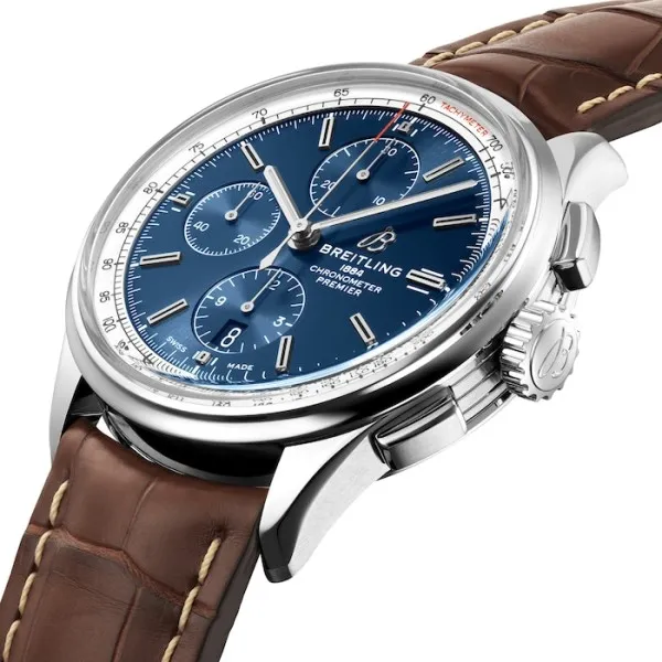 Breitling Premier Men Automatic Blue Crocodile Watch A13315351C1P1 - view 3