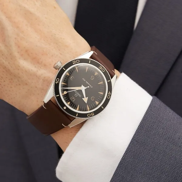 Omega Seamaster Men Automatic Black Calf Watch O23432412101001 - view 5